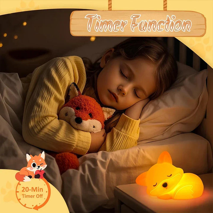 Lampe de Nuit en Silicone | Rechargeable, Dimmable & Fonction Minuterie | Idée Cadeau Adorable pour Enfants & Adultes
