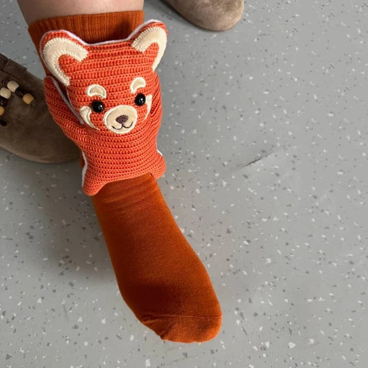 Chaussettes de Maison Confortables avec Design Animal 3D Adorable et Semelle Antidérapante Sûre