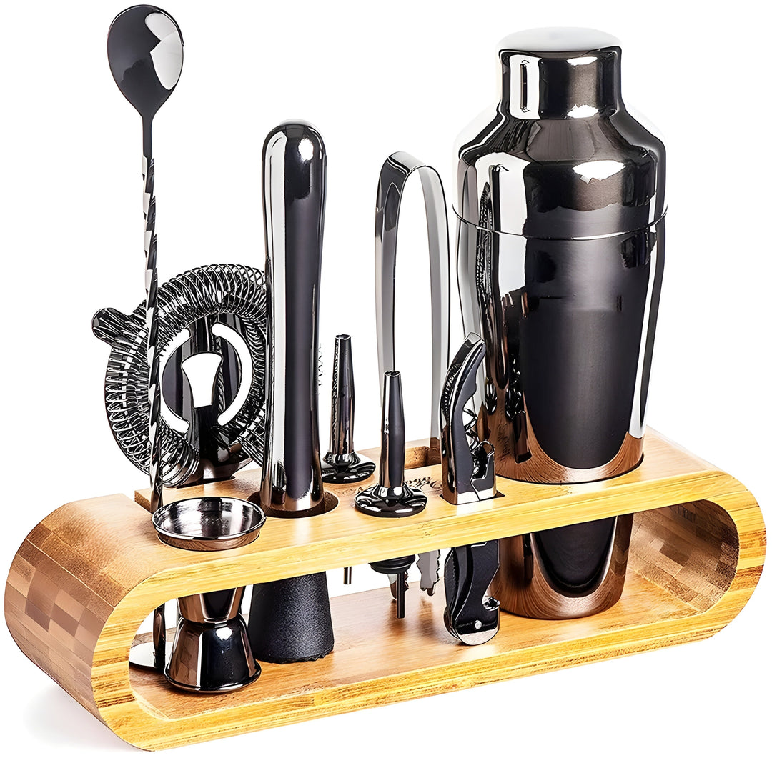 Ensemble de Shaker à Cocktail en Acier Inoxydable Premium de 10 Pièces – Parfait pour les Boissons Mélangées et les Fêtes