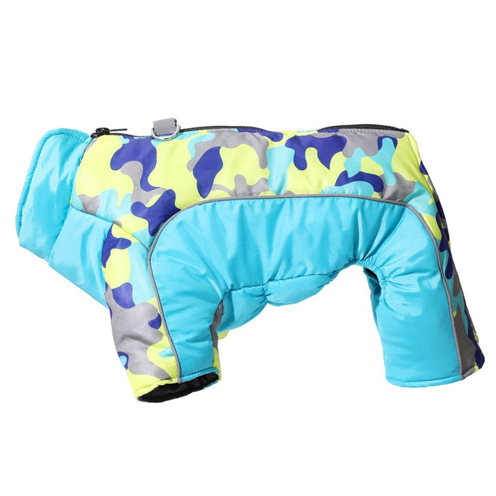 Veste d'Hiver Chaude et Imperméable pour Chiens avec Bandes Réfléchissantes