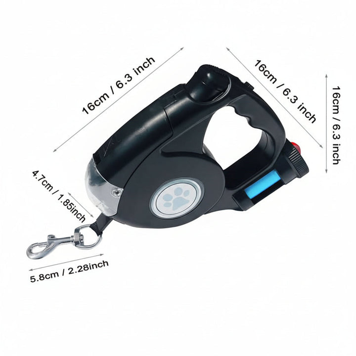 Laisse de Chien LED avec Lampe Torche Intégrée pour des Promenades Sûres