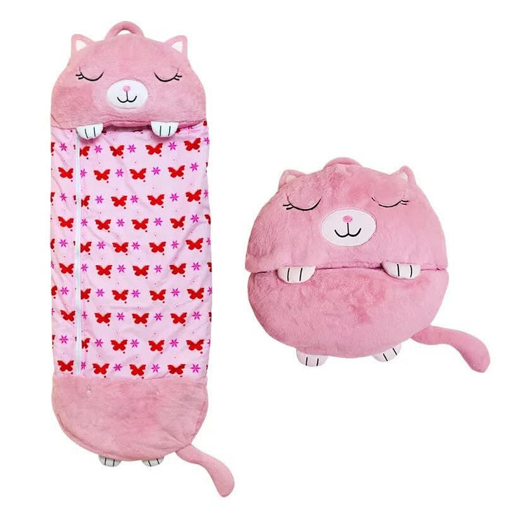 Sac de couchage en peluche 2-en-1 pour enfants