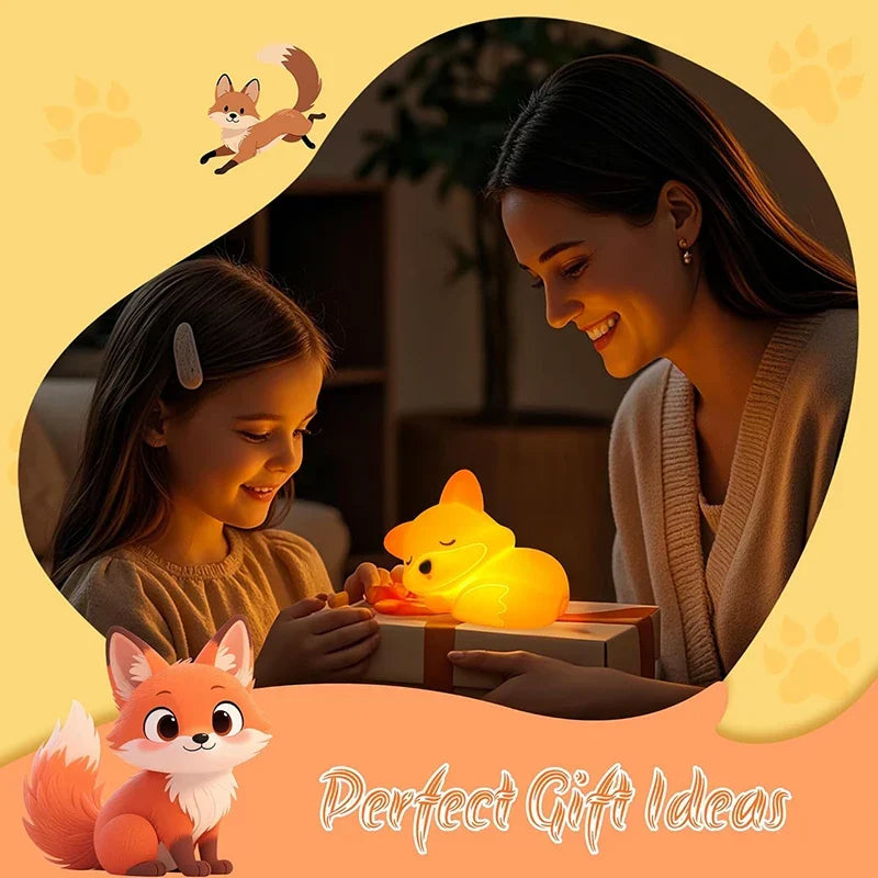 Lampe de Nuit en Silicone | Rechargeable, Dimmable & Fonction Minuterie | Idée Cadeau Adorable pour Enfants & Adultes