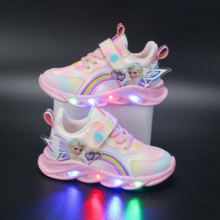 Baskets Princesses Lumineuses pour Enfants avec Design LED