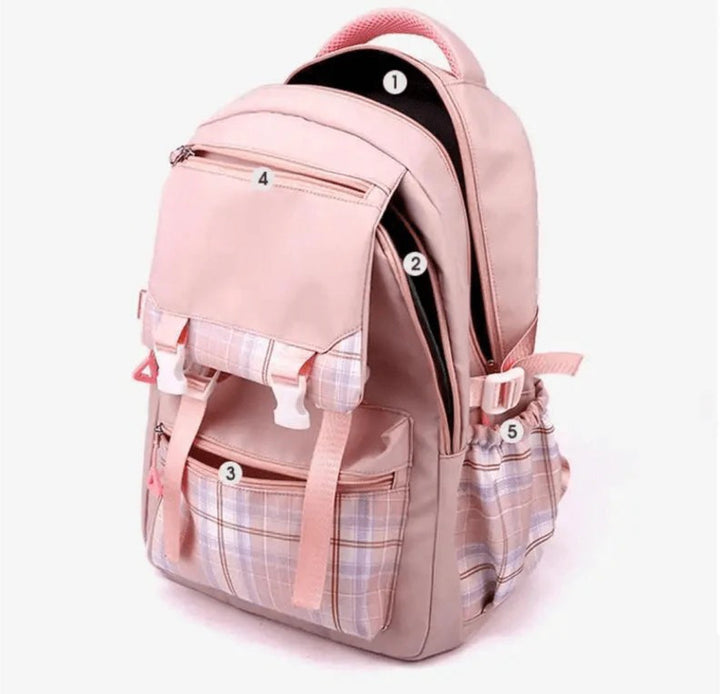Sac à dos scolaire spacieux avec design Stitch
