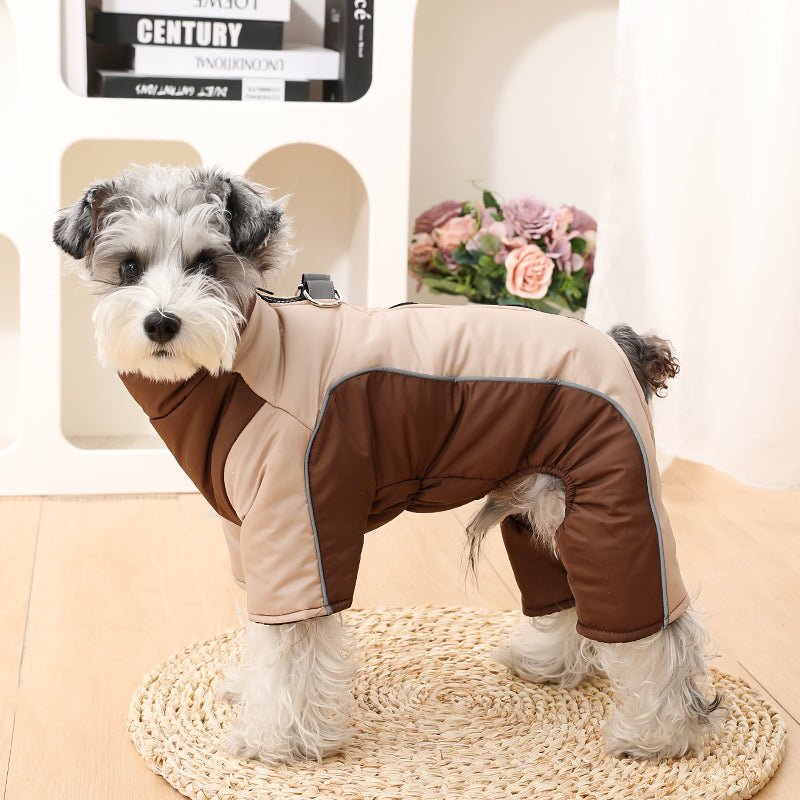 Veste d'Hiver Chaude et Imperméable pour Chiens avec Bandes Réfléchissantes