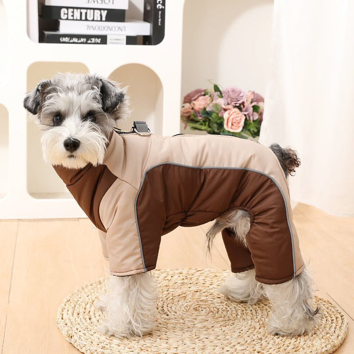 Veste d'Hiver Chaude et Imperméable pour Chiens avec Bandes Réfléchissantes