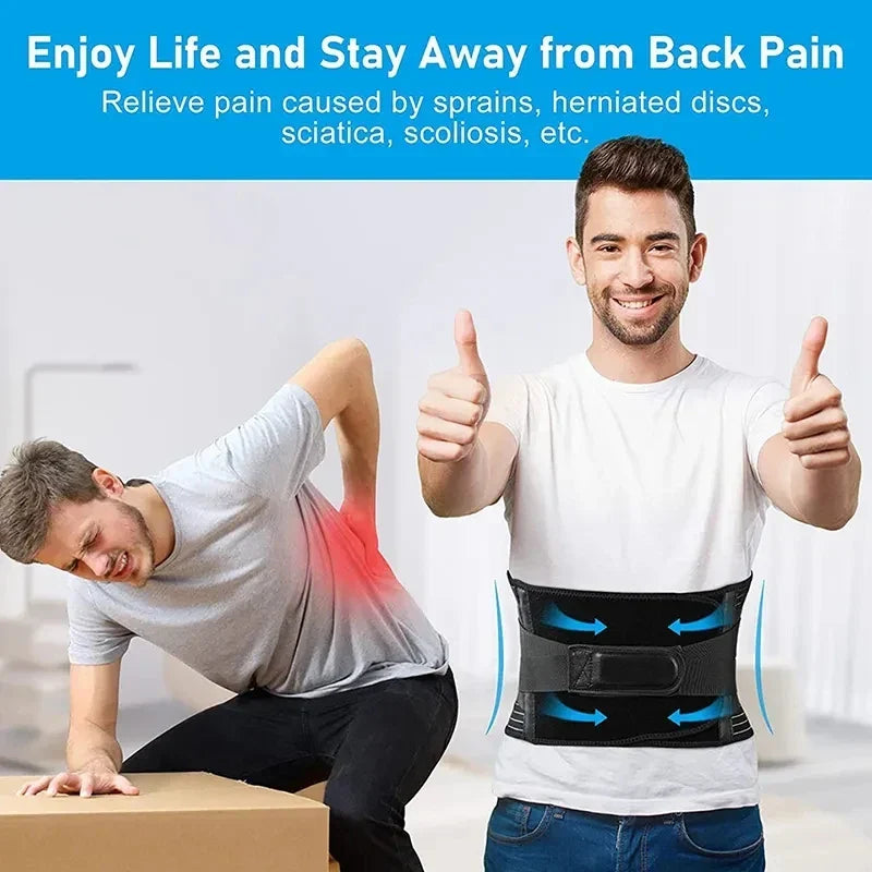 Ceinture de Soutien Lombaire 360° | Aluminium Mémoire & Ressorts en Acier | Respirante & Discrète Sous Vêtements