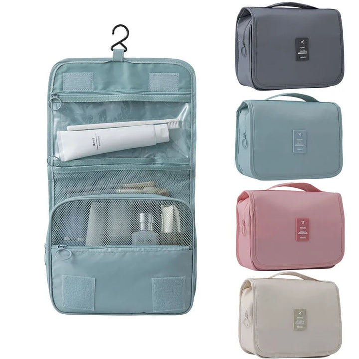 Trousse de Toilette de Voyage Compacte | 6 Compartiments & Poche pour Humidité | Polyesters Polyvalent & Résistant à l'Eau