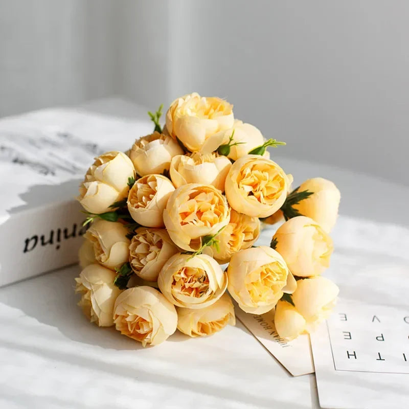 Bouquet de Pivoines en Soie - Histoire d'Amour