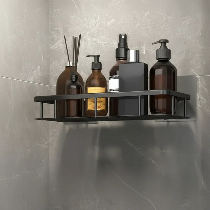 Étagère de Salle de Bain Adhésive – Sans Perçage & Élégante pour Toute Salle de Bain