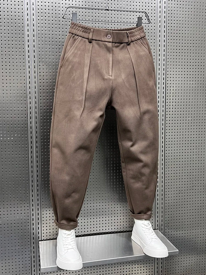 Pantalon Mélangé Élegant pour Hommes | Long