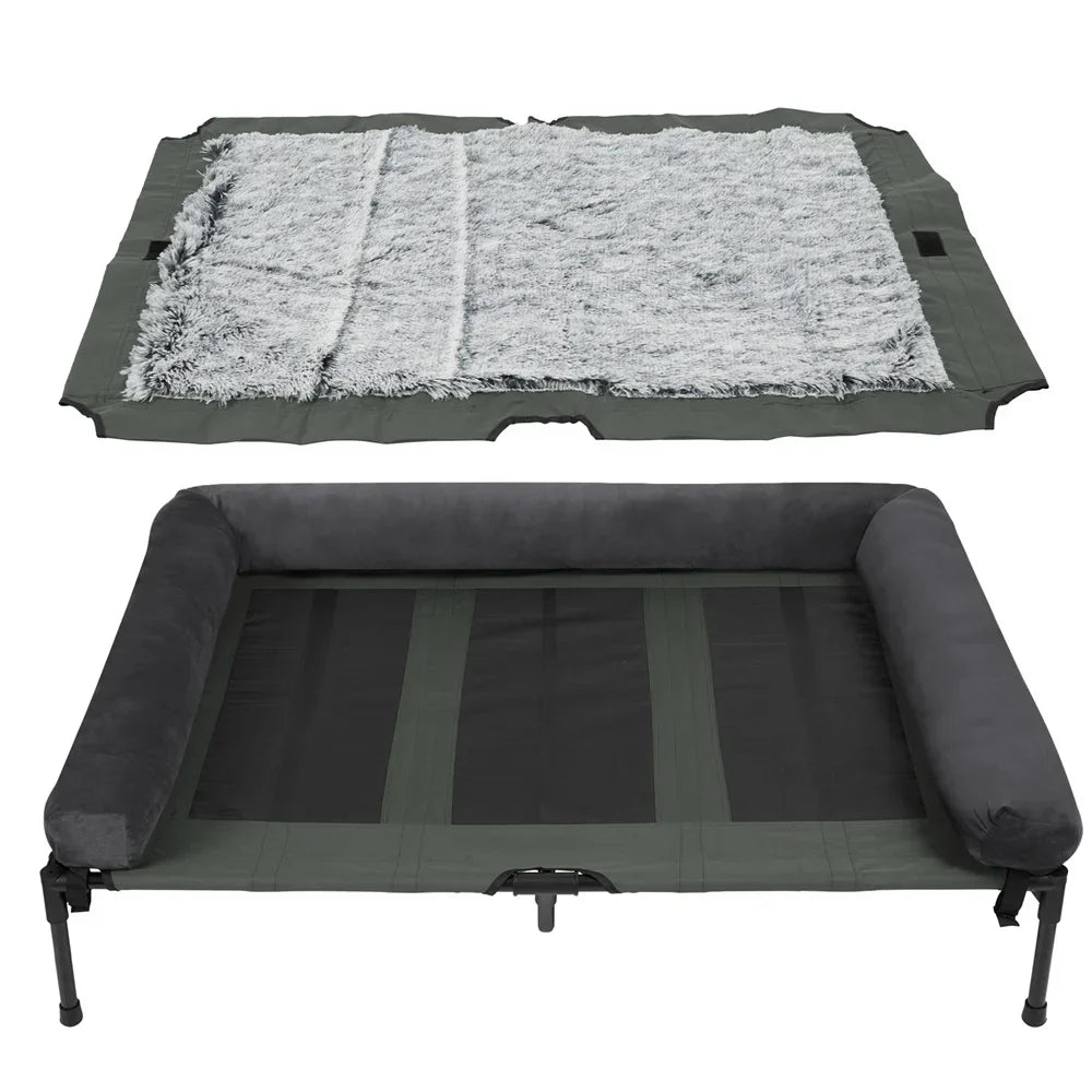 Lit surélevé pour chien pour jardin et usage extérieur
