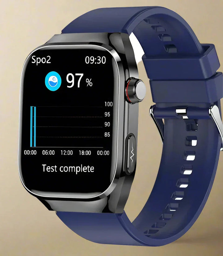 Montre connectée pour le suivi de la glycémie, ECG, mesure de l'acide urique, connectivité Bluetooth