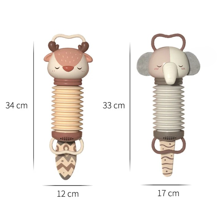 Accordéon et hochet pour bébé à double fonction - Améliore le développement sensoriel avec des sons apaisants