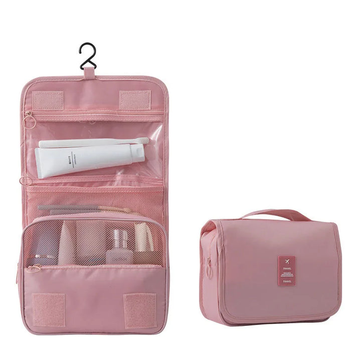 Trousse de Toilette de Voyage Compacte | 6 Compartiments & Poche pour Humidité | Polyesters Polyvalent & Résistant à l'Eau