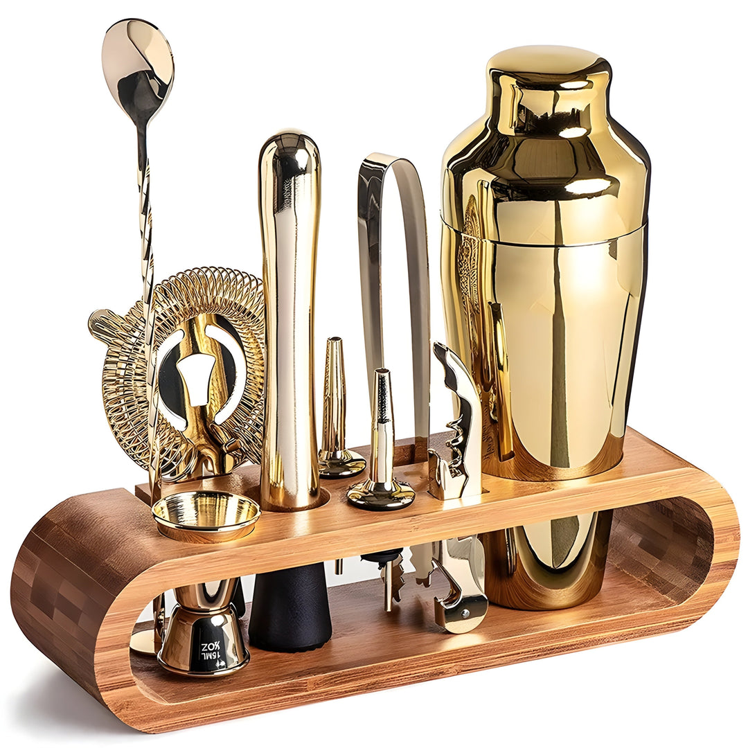 Ensemble de Shaker à Cocktail en Acier Inoxydable Premium de 10 Pièces – Parfait pour les Boissons Mélangées et les Fêtes