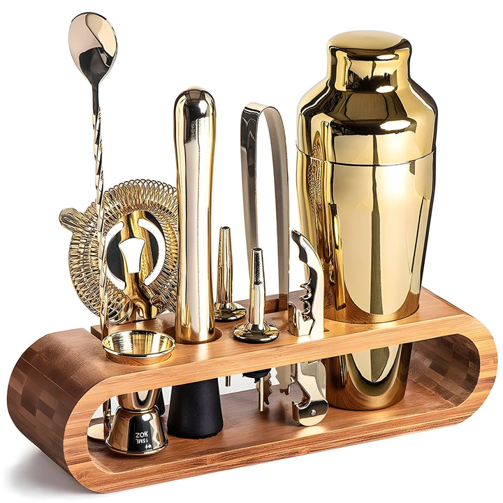 Ensemble de Shaker à Cocktail en Acier Inoxydable Premium de 10 Pièces – Parfait pour les Boissons Mélangées et les Fêtes