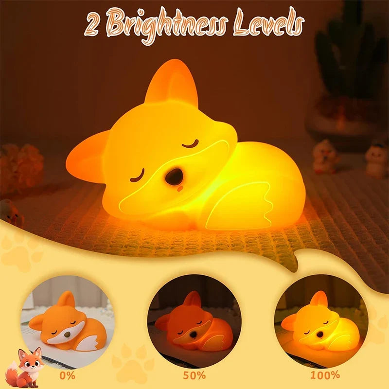 Lampe de Nuit en Silicone | Rechargeable, Dimmable & Fonction Minuterie | Idée Cadeau Adorable pour Enfants & Adultes