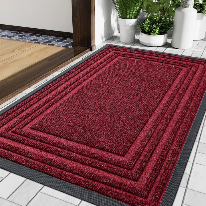 Tapis de Porte Antidérapant Bas en Caoutchouc Naturel pour Espaces Intérieurs et Extérieurs