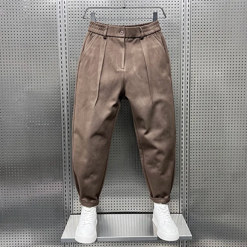 Pantalon Mélangé Élegant pour Hommes | Long
