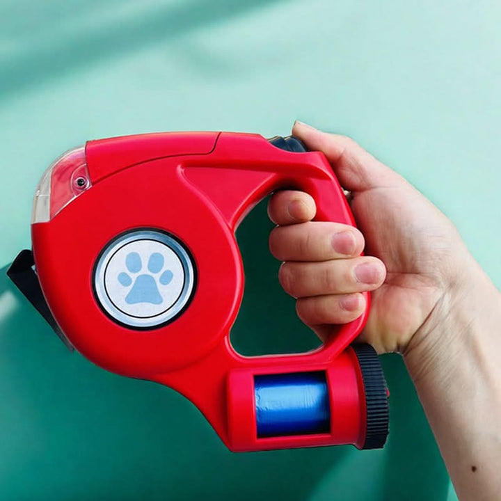 Laisse de Chien LED avec Lampe Torche Intégrée pour des Promenades Sûres