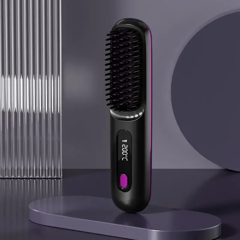 Lisseur de Cheveux Sans Fil | Chargement USB & Écran LCD | Technologie Céramique & Ion