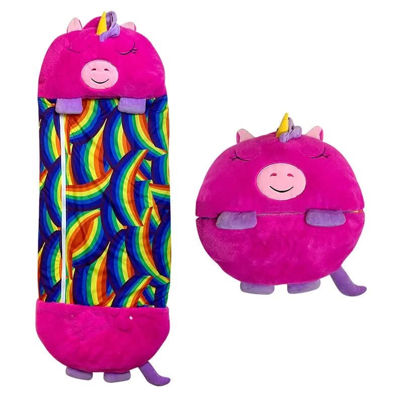 Sac de couchage en peluche 2-en-1 pour enfants