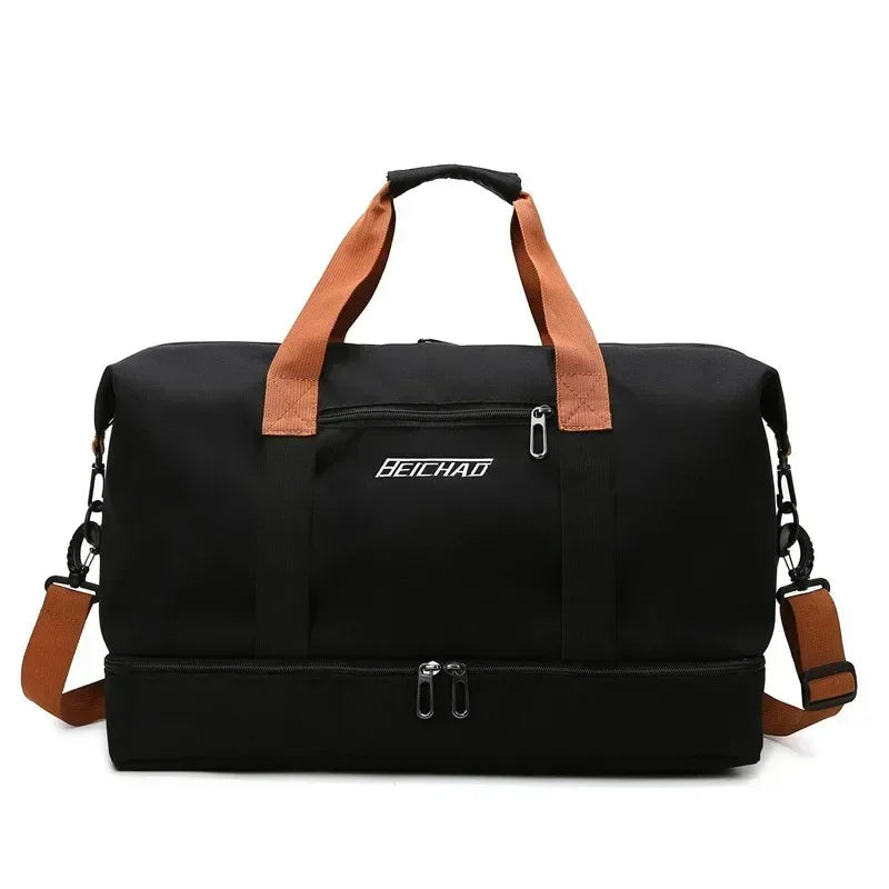 Sac de Voyage Fitness | Grande Capacité | Séparation Humide-Sèche | Sac à Main et Sac à Bandoulière pour Femmes