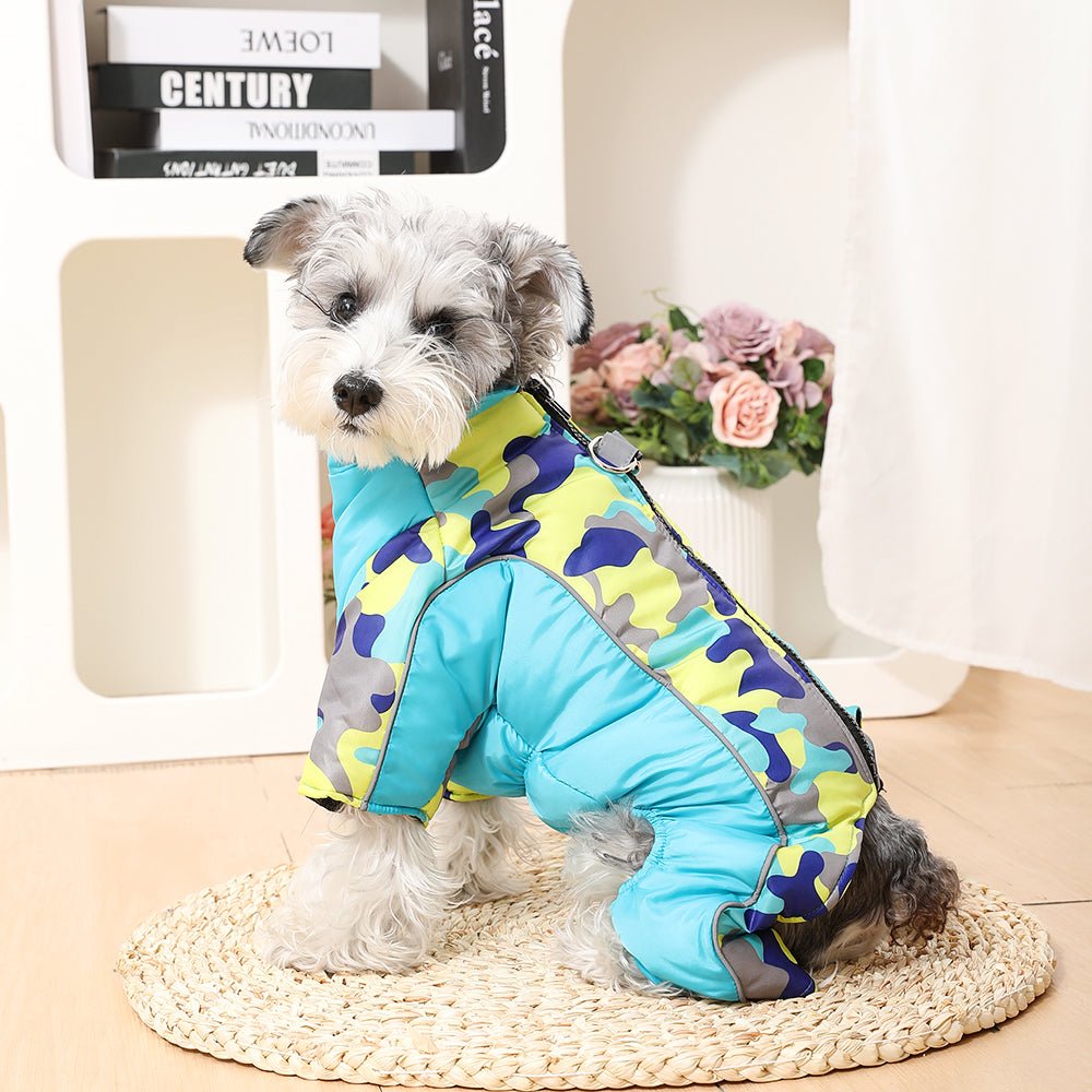 Veste d'Hiver Chaude et Imperméable pour Chiens avec Bandes Réfléchissantes
