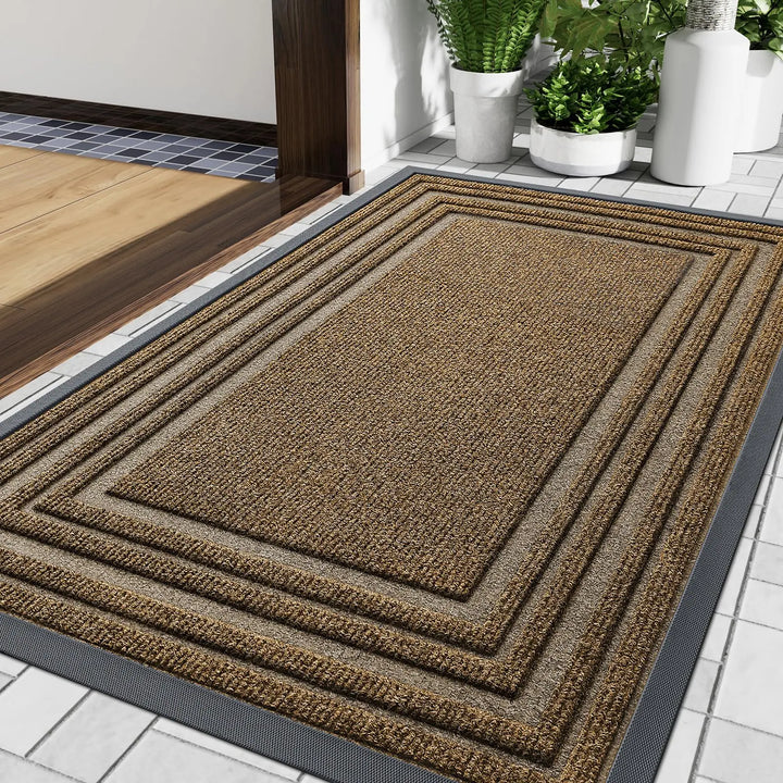 Tapis de Porte Antidérapant Bas en Caoutchouc Naturel pour Espaces Intérieurs et Extérieurs
