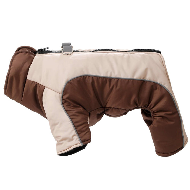 Veste d'Hiver Chaude et Imperméable pour Chiens avec Bandes Réfléchissantes