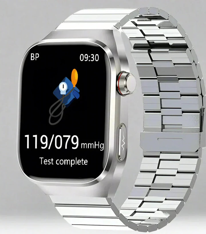 Montre connectée pour le suivi de la glycémie, ECG, mesure de l'acide urique, connectivité Bluetooth