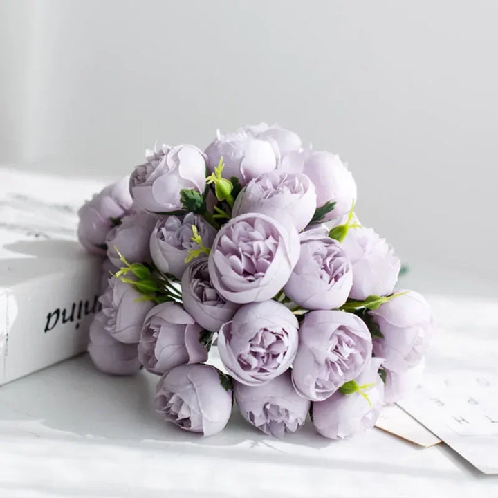 Bouquet de Pivoines en Soie - Histoire d'Amour