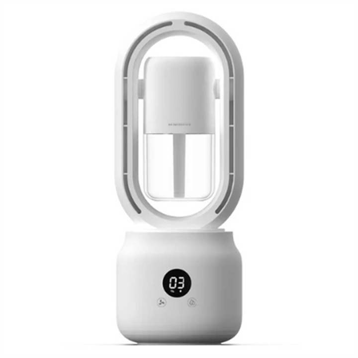 Ventilateur portable sans pales avec humidificateur et veilleuse pour un confort rafraîchissant