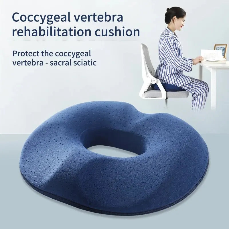 Coussin de Siège en Mousse à Mémoire | Soulagement du Coccyx & de la Colonne Vertébrale | Design Ergonomique & Confortable