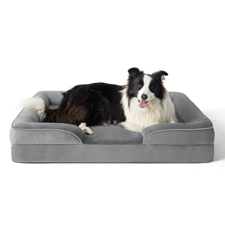 Lit Orthopédique pour Chien avec Housse en Velours Amovible