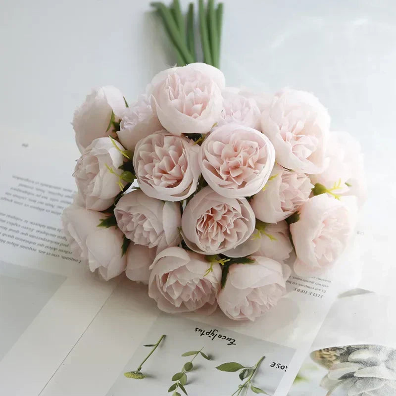 Bouquet de Pivoines en Soie - Histoire d'Amour