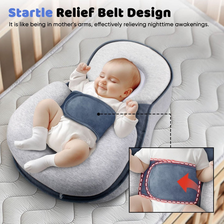 Coussin Ergonomique pour Bébé – Solution de Sommeil Sûre pour Nourrissons