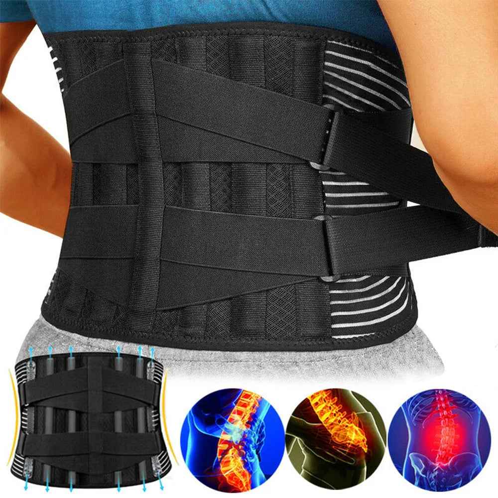Ceinture de Soutien Lombaire 360° | Aluminium Mémoire & Ressorts en Acier | Respirante & Discrète Sous Vêtements