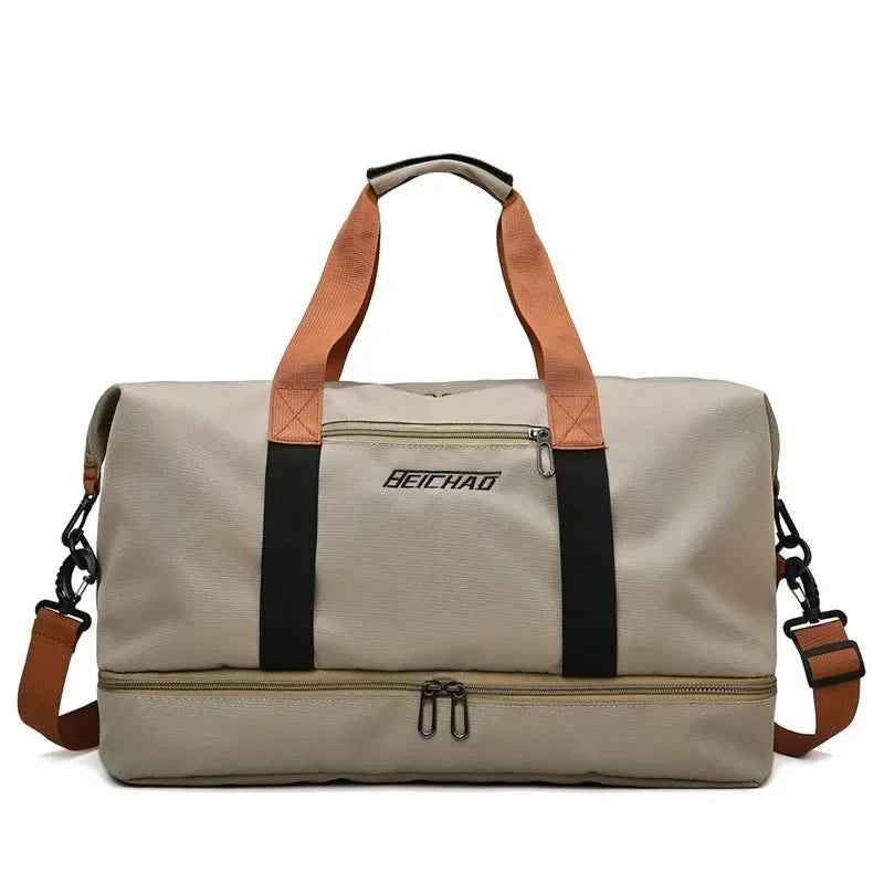 Sac de Voyage Fitness | Grande Capacité | Séparation Humide-Sèche | Sac à Main et Sac à Bandoulière pour Femmes