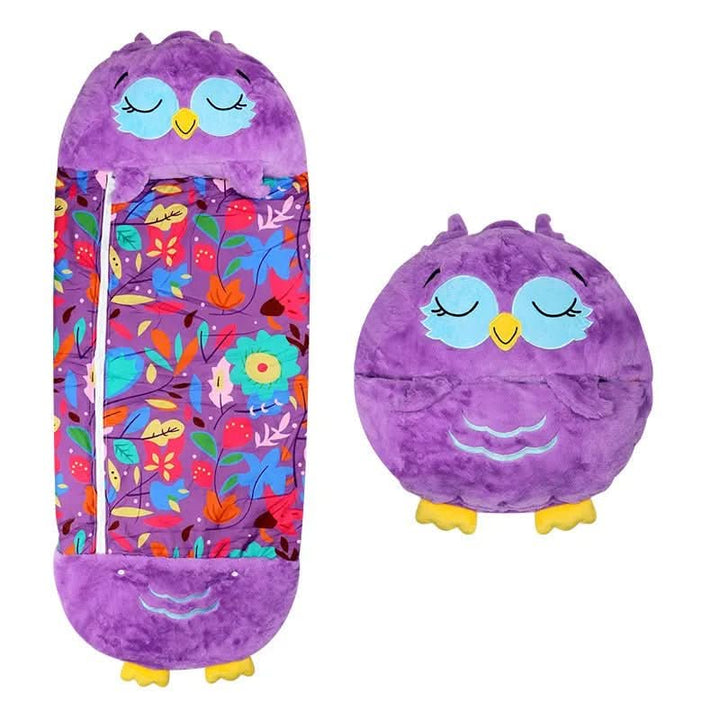 Sac de couchage en peluche 2-en-1 pour enfants