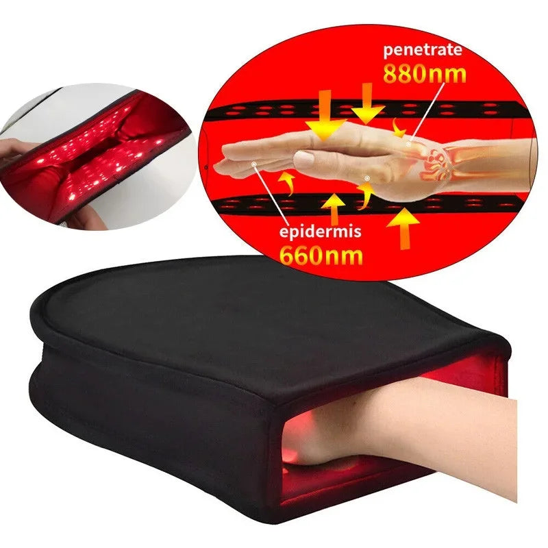 Gant de thérapie par lumière rouge pour soulagement de la douleur articulaire