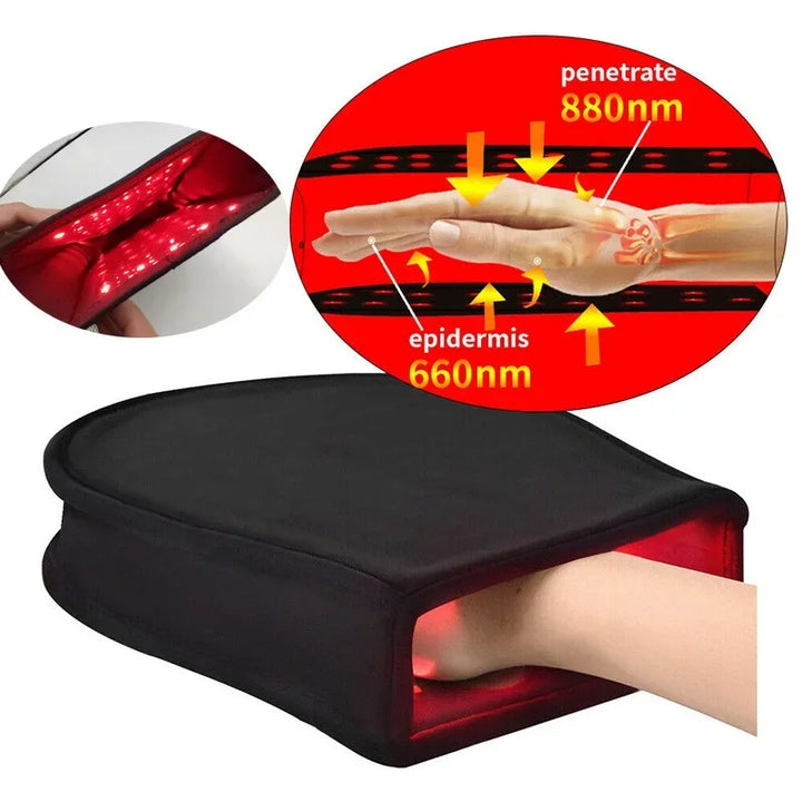 Gant de thérapie par lumière rouge pour soulagement de la douleur articulaire