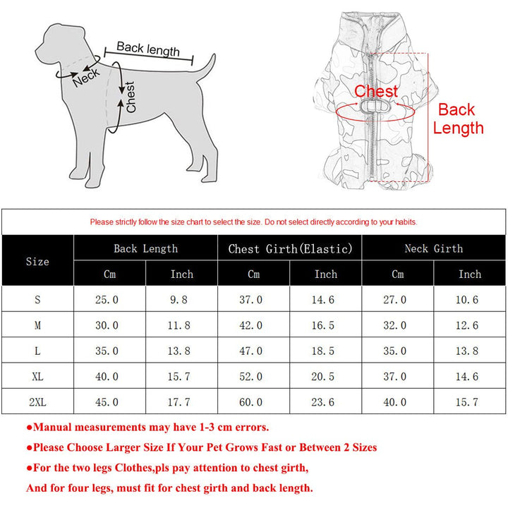 Veste d'Hiver Chaude et Imperméable pour Chiens avec Bandes Réfléchissantes