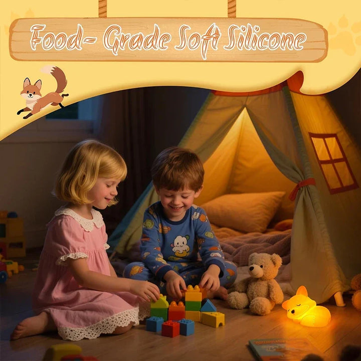 Lampe de Nuit en Silicone | Rechargeable, Dimmable & Fonction Minuterie | Idée Cadeau Adorable pour Enfants & Adultes
