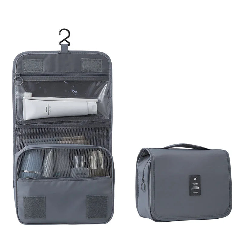 Trousse de Toilette de Voyage Compacte | 6 Compartiments & Poche pour Humidité | Polyesters Polyvalent & Résistant à l'Eau