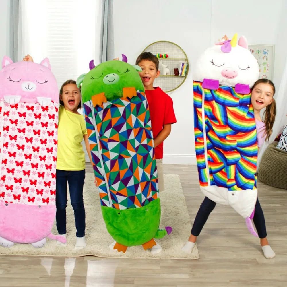 Sac de couchage en peluche 2-en-1 pour enfants