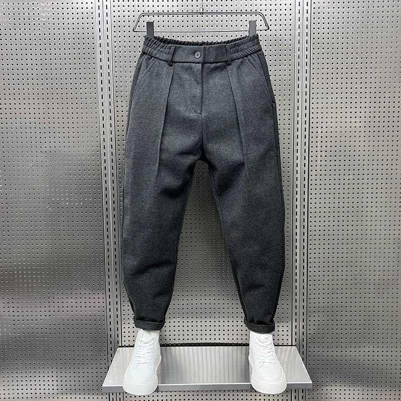 Pantalon Mélangé Élegant pour Hommes | Long