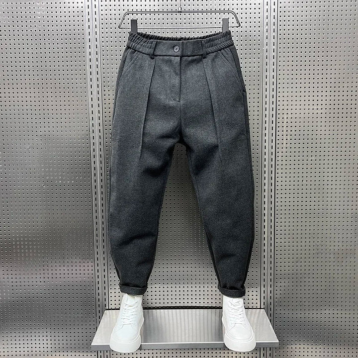 Pantalon Mélangé Élegant pour Hommes | Long